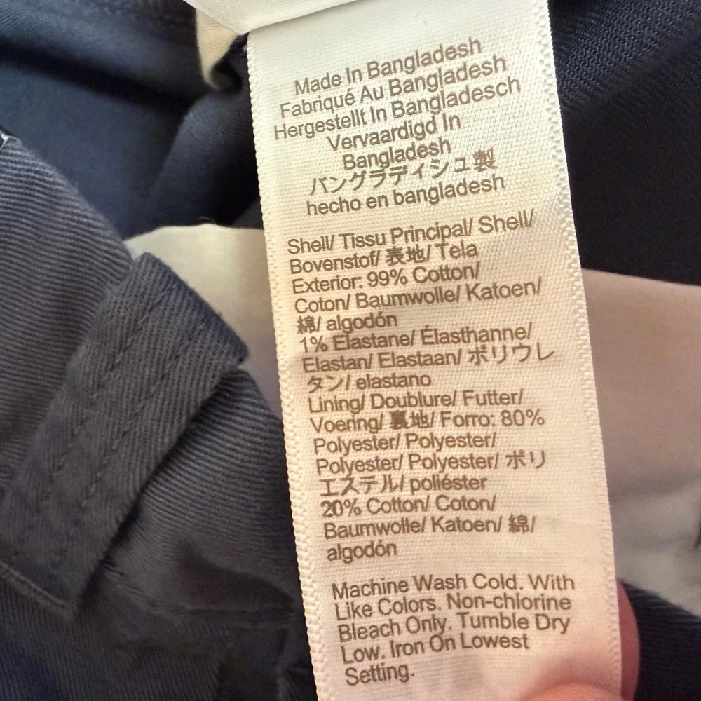 J.Crew Chino Shorts Mens 33 Navy Blue NEW 7 Inch Inseam Stretch Cotton L0923 - Picture 8 of 13